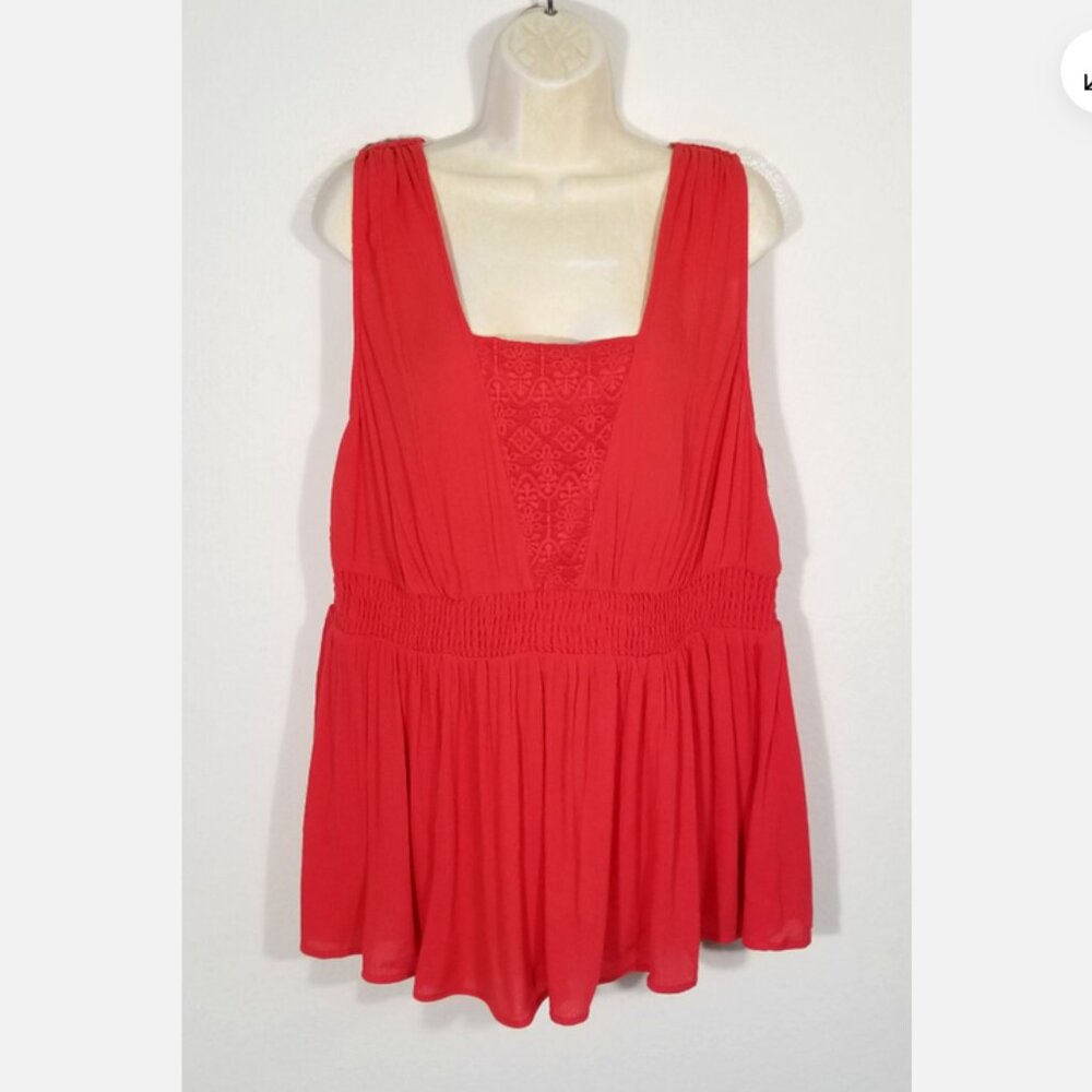 TORRID Size 2 Crinkle Gauze Top Blouse 6429E1M